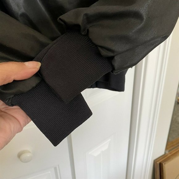 Vintage King Louie Bomber Jacket Paperworkers Spell Out Black Pro Fit M - Picture 8 of 8